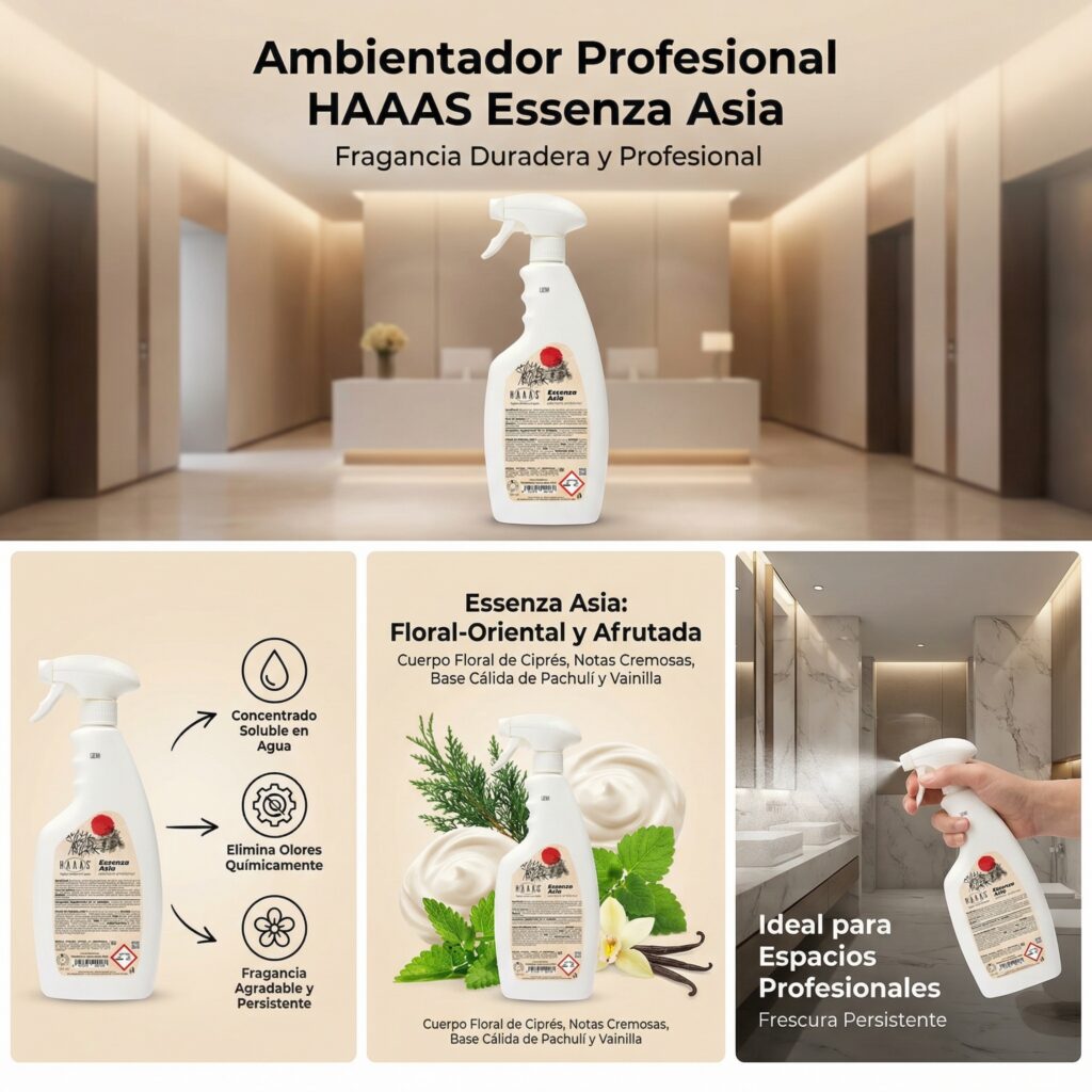 ambientador profesional haaas essenza asia, 750ml